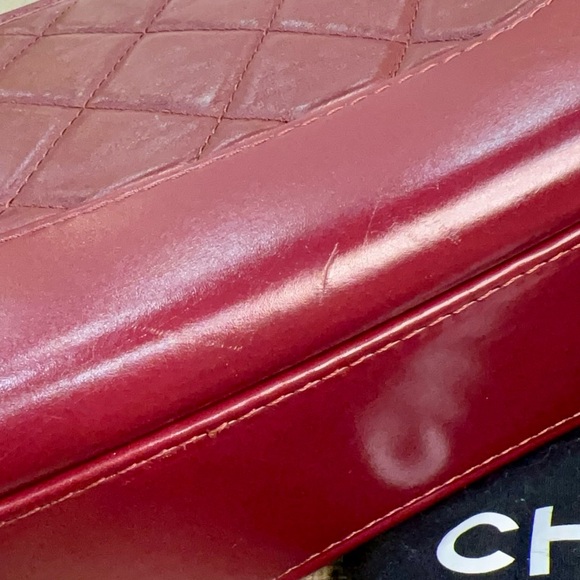 Chanel Aged Calfskin Quilted Small Gabrielle Hobo Burgundy - Picture 8 of 8